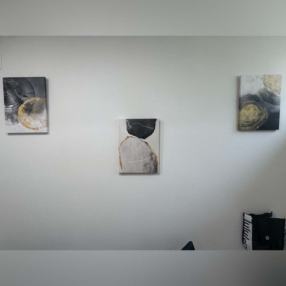 Abstract Black and Gold Canvas Art